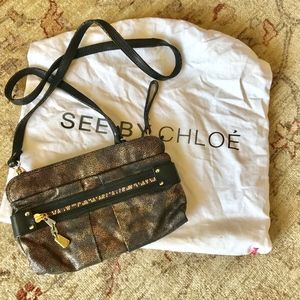See by Chloé Black Gold Metallic Crossbody